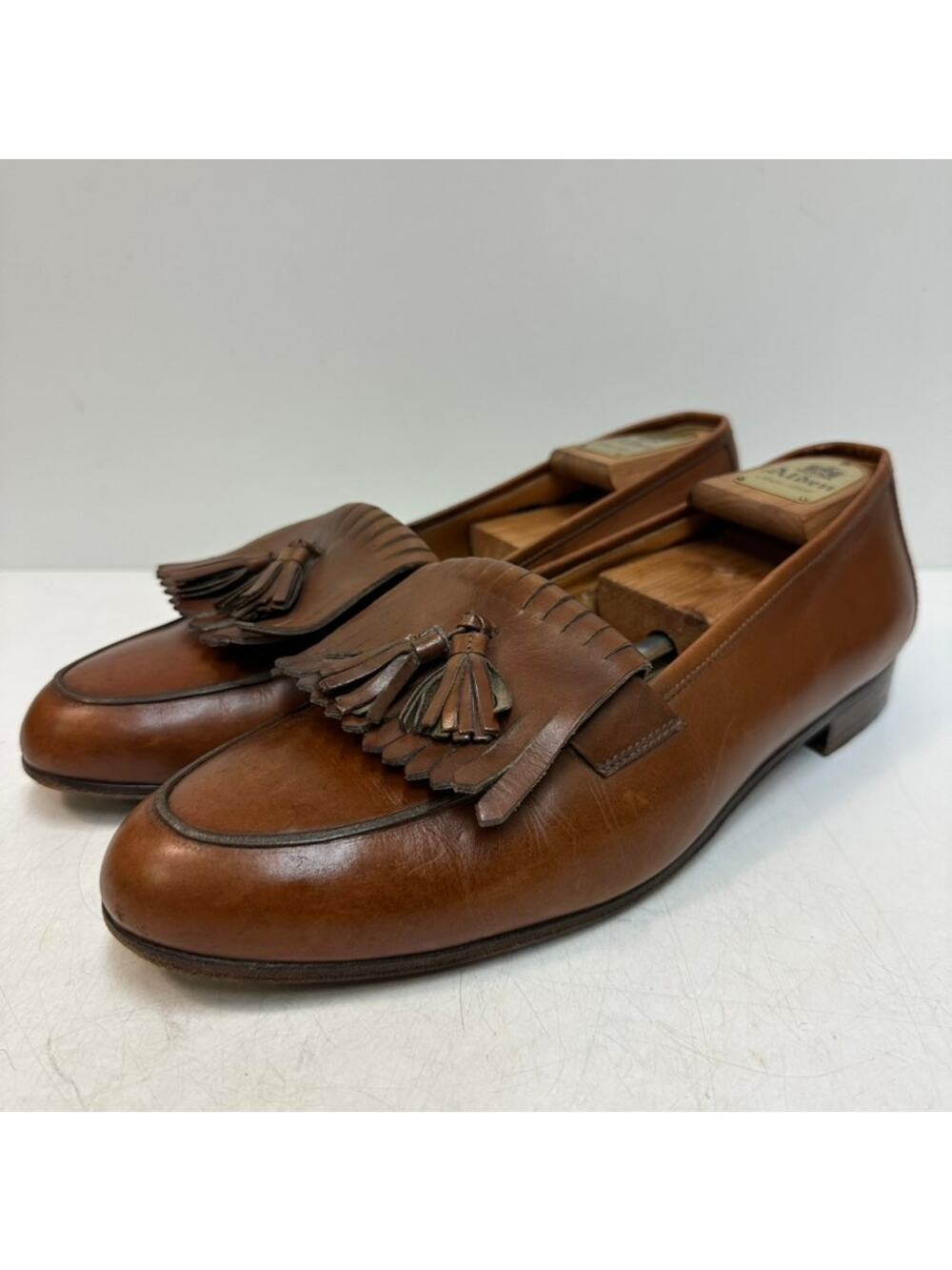 VGUC Ralph Lauren Purple Label Tassel Loafer Kiltie Calf Made in Italy US 11 D